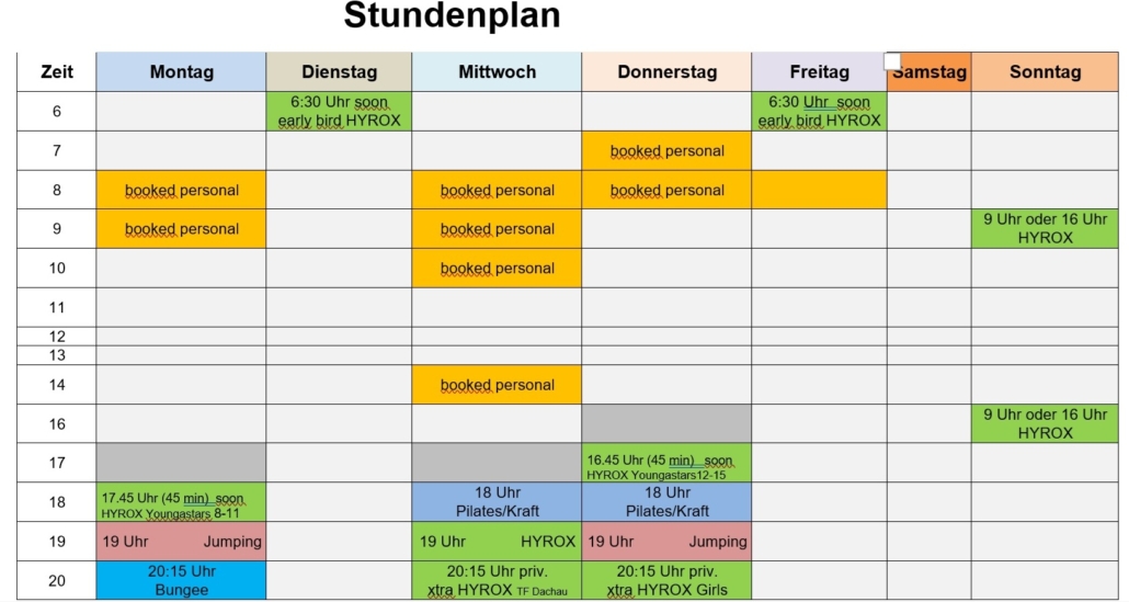 stundenplan ausgeschnitten